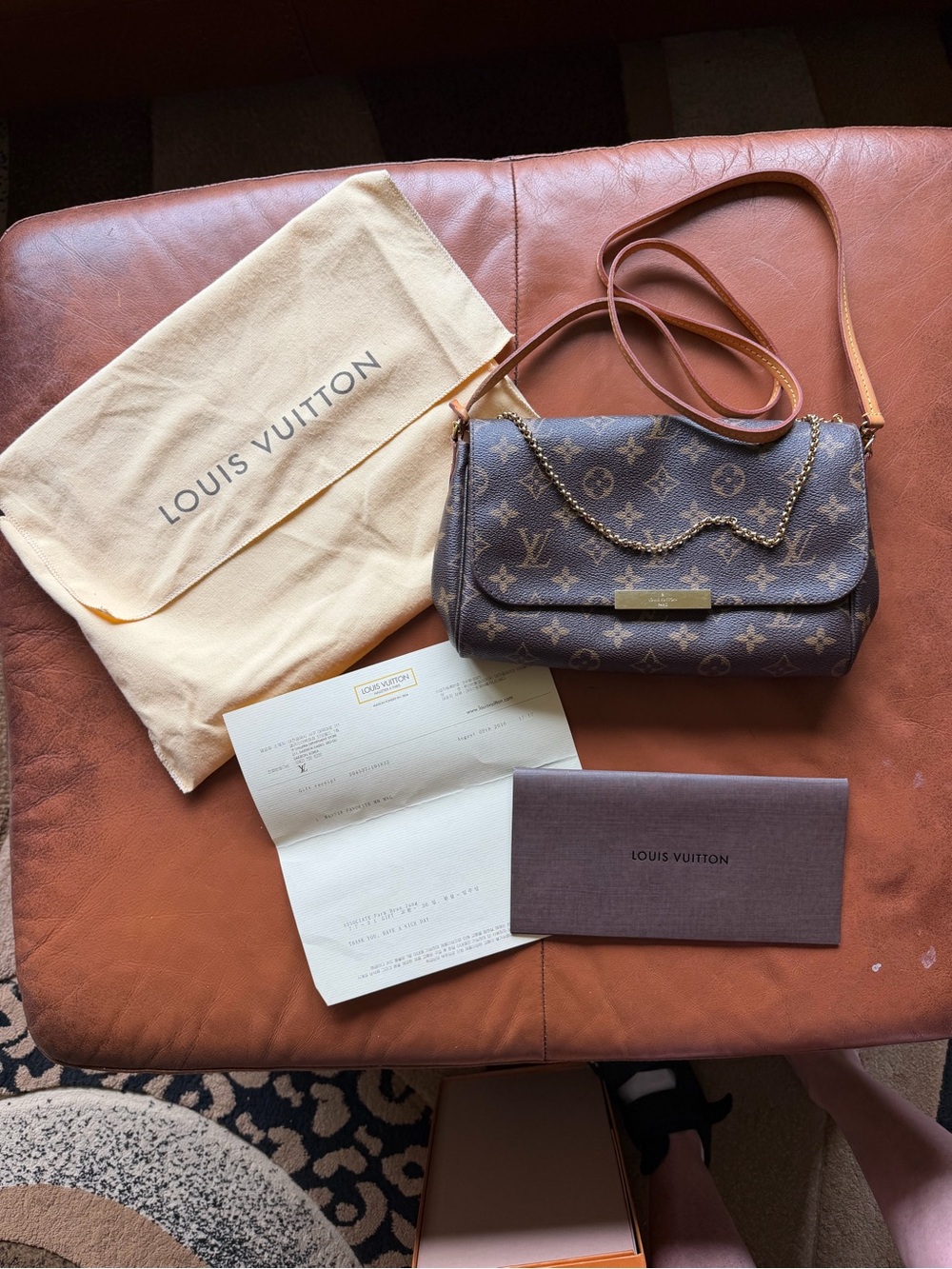 Louis Vuitton Monogram Canvas Crossbody with Gold Chain